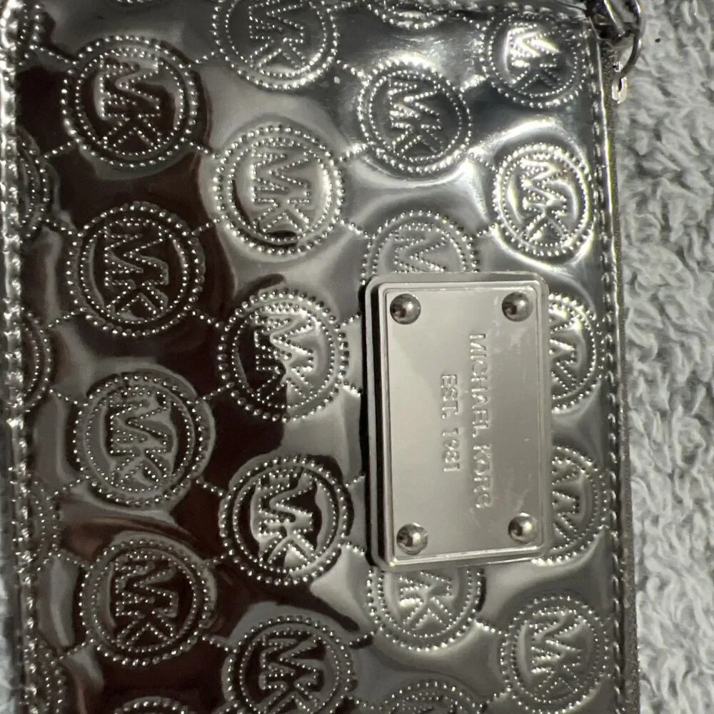 Michael Kors Silver Logo Wristlet NWOT